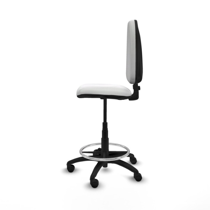 Taburete Aýna CP bali blanco base poliamida ruedas nailon 50mm