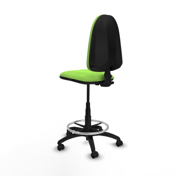 Taburete Aýna CP bali pistacho base poliamida ruedas engomadas 50mm