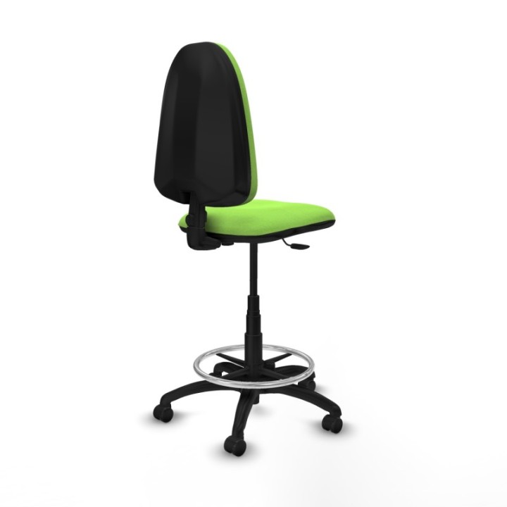 Taburete Aýna CP bali pistacho base poliamida ruedas engomadas 50mm