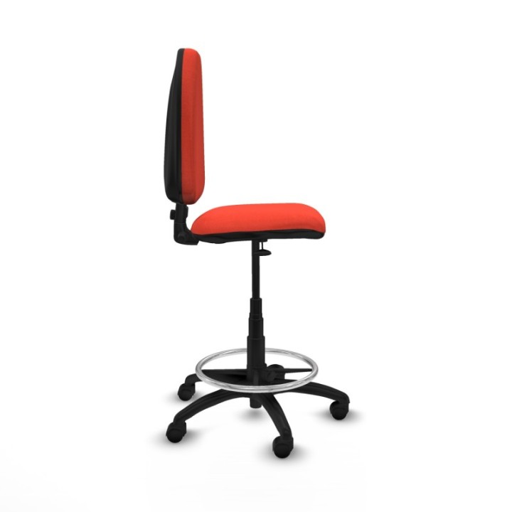 Taburete Aýna CP bali naranja oscuro base poliamida ruedas nailon 50mm