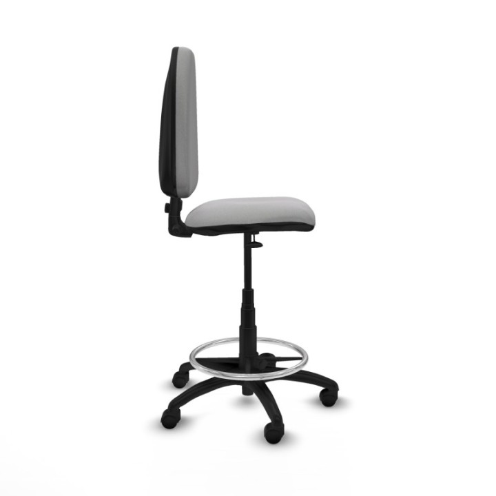 Taburete Aýna CP bali gris claro base poliamida ruedas nailon 50mm