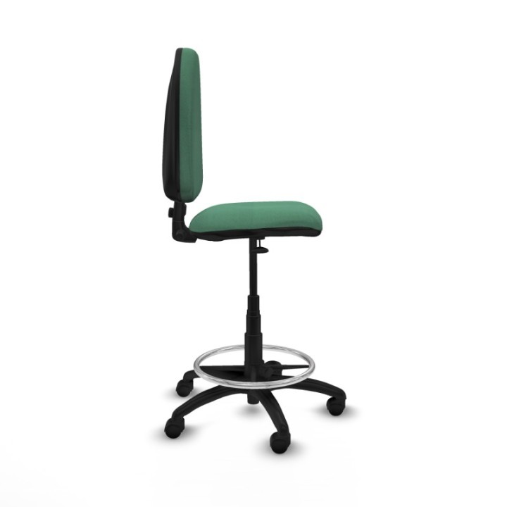 Taburete Aýna CP bali verde esmeralda base poliamida ruedas nailon 50mm