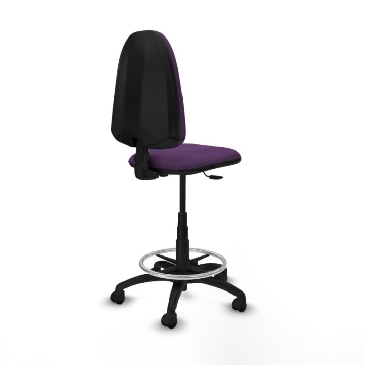 Taburete Aýna CP bali morado base poliamida ruedas nailon 50mm