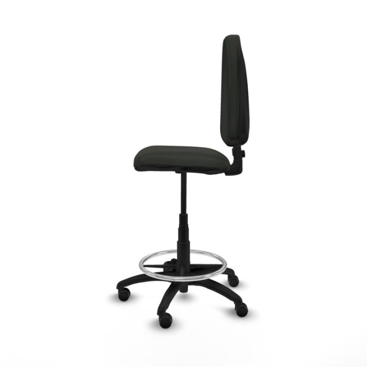 Taburete Aýna CP bali negro base poliamida ruedas engomadas 50mm