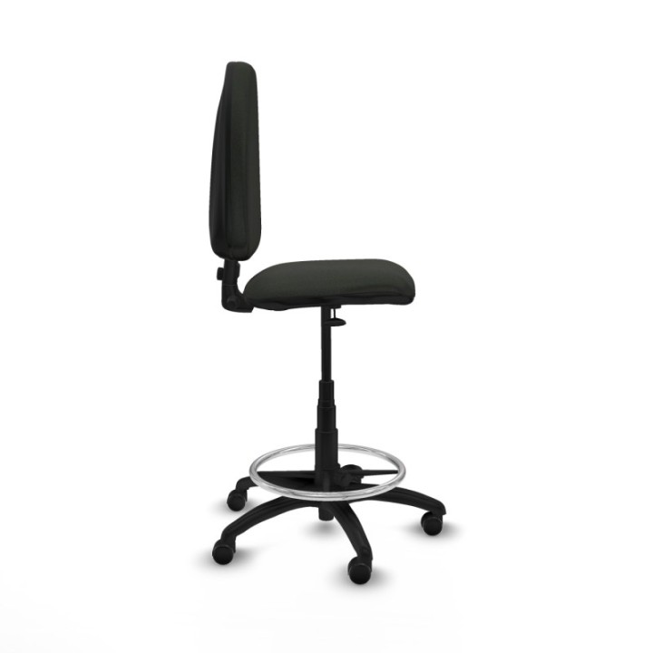 Taburete Aýna CP bali negro base poliamida ruedas engomadas 50mm