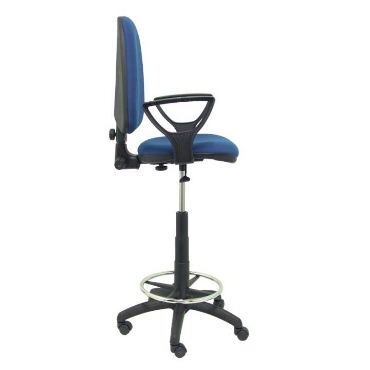 Taburete Aýna bali azul marino con brazos fijos