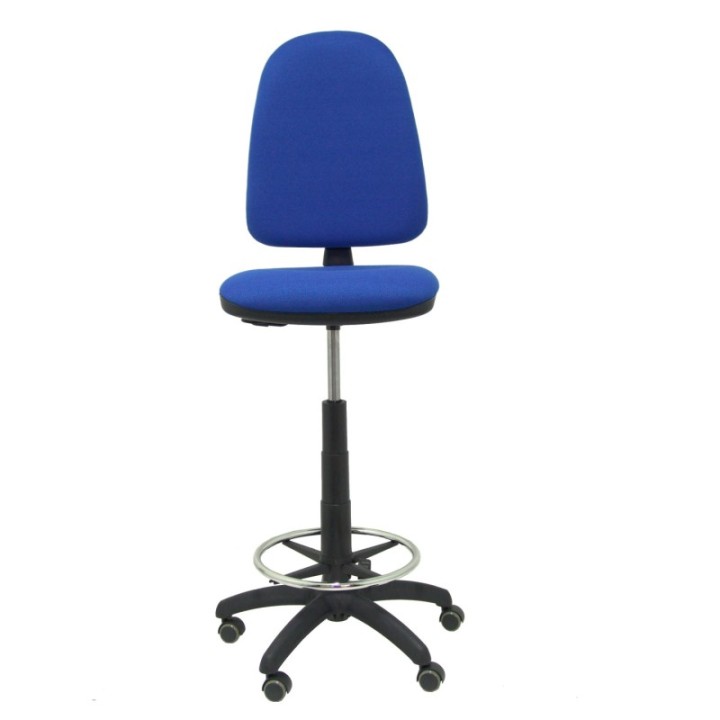 Taburete Aýna bali azul ruedas de parqué