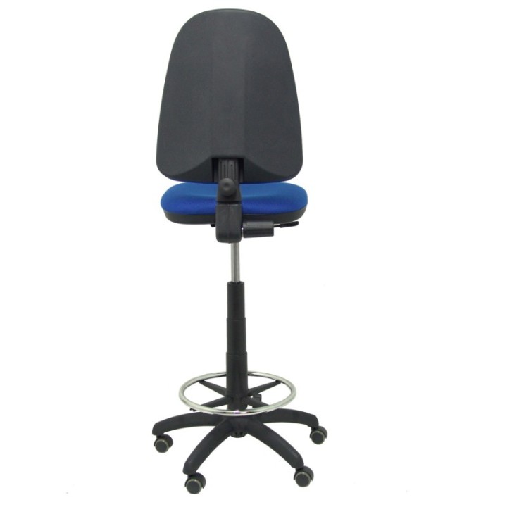 Taburete Aýna bali azul ruedas de parqué