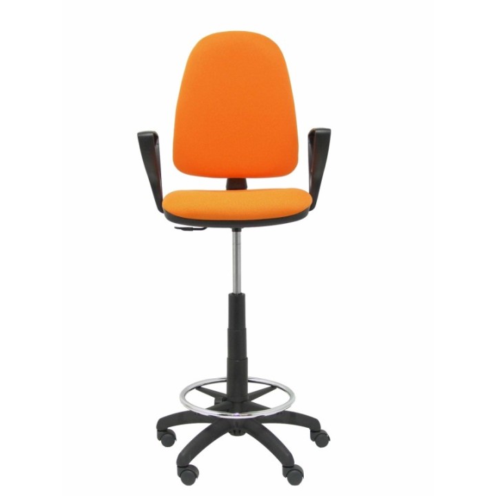 Taburete Aýna bali naranja brazos fijos