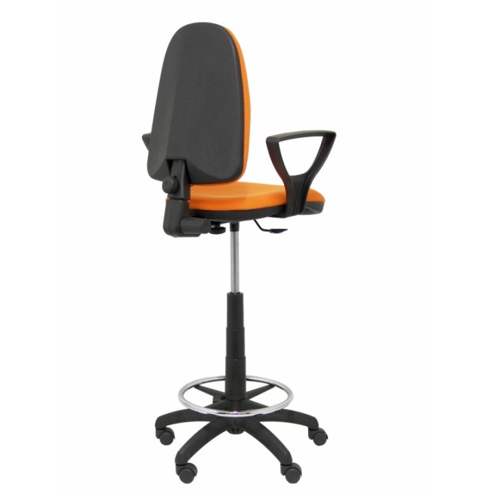 Taburete Aýna bali naranja brazos fijos