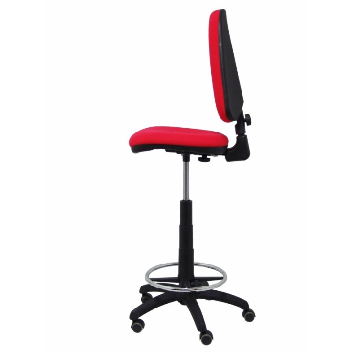 Taburete Aýna bali rojo ruedas de parqué