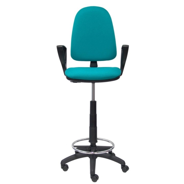 Taburete Aýna bali turquesa brazos fijos