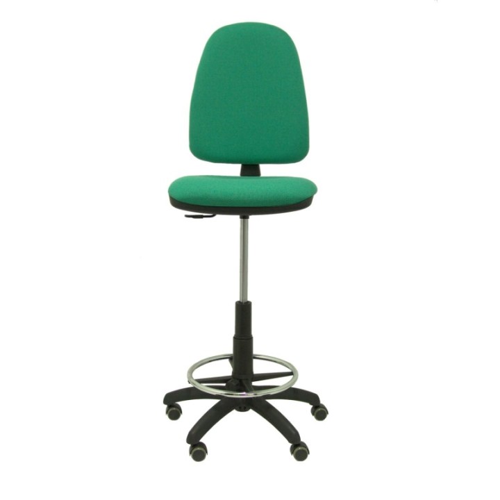Taburete Aýna bali verde esmeralda ruedas de parqué