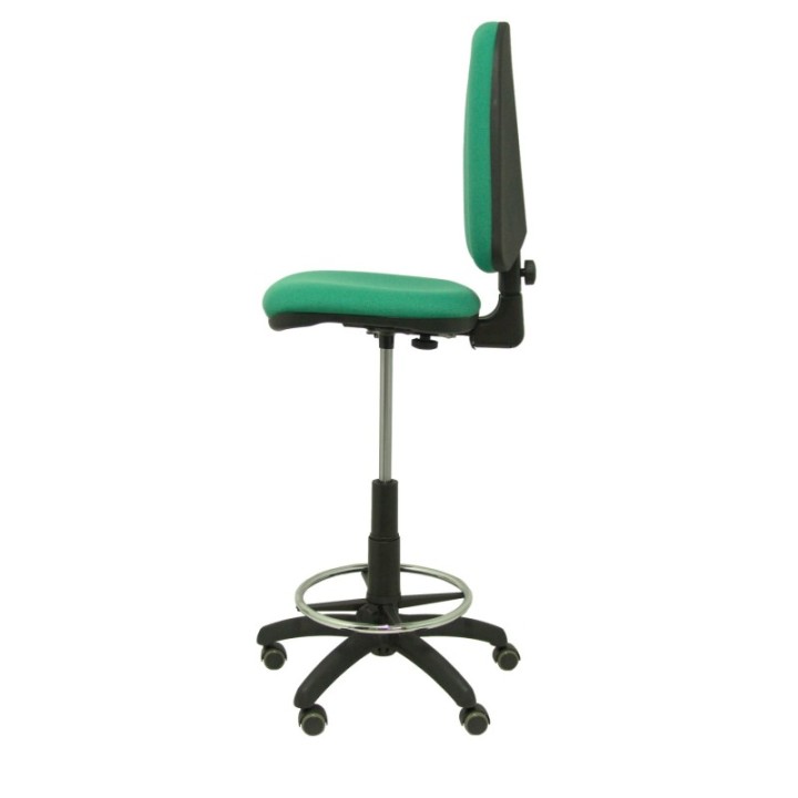 Taburete Aýna bali verde esmeralda ruedas de parqué