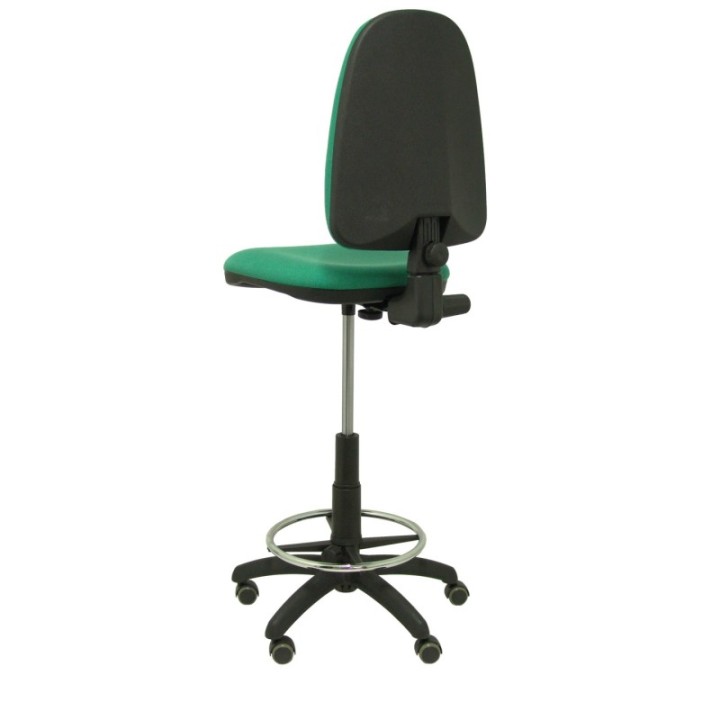 Taburete Aýna bali verde esmeralda ruedas de parqué