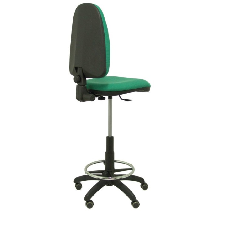 Taburete Aýna bali verde esmeralda ruedas de parqué