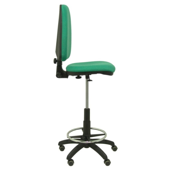 Taburete Aýna bali verde esmeralda ruedas de parqué