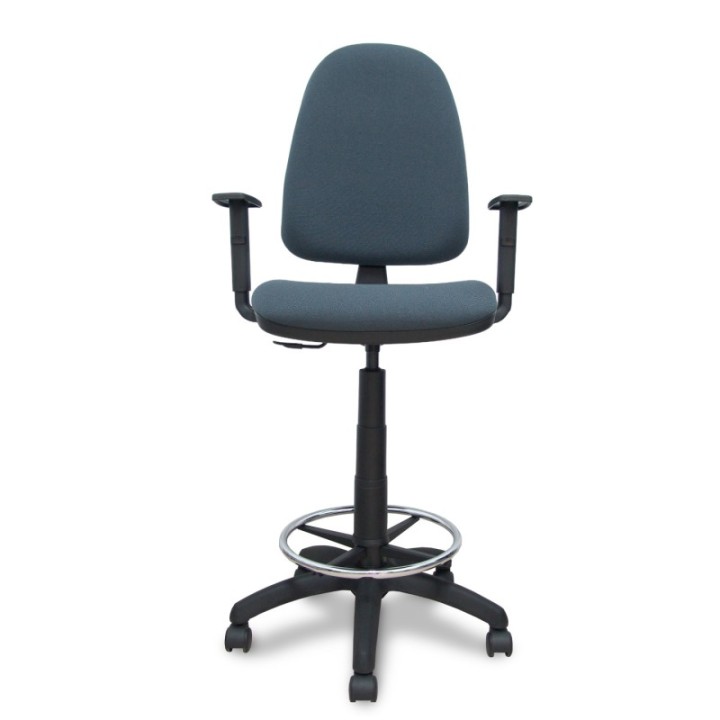 Taburete Aýna bali gris oscuro brazos regulables