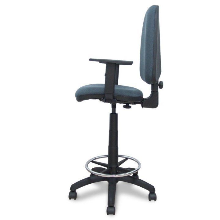 Taburete Aýna bali gris oscuro brazos regulables