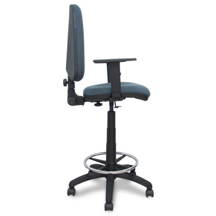 Taburete Aýna bali gris oscuro brazos regulables