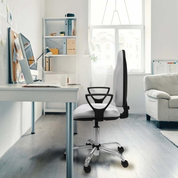 Algarra CP bali lila brazos fijos base cromada ruedas nailon 50mm