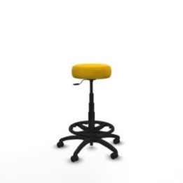 Tolosa giratorio bali amarillo base poliamida ruedas engomadas 50mm aro nailon