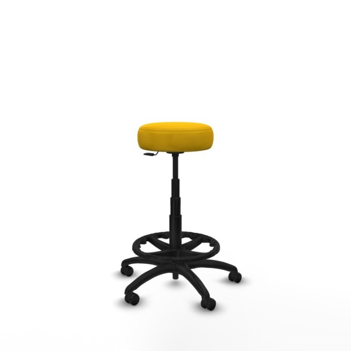 Tolosa giratorio bali amarillo base poliamida ruedas engomadas 50mm aro nailon