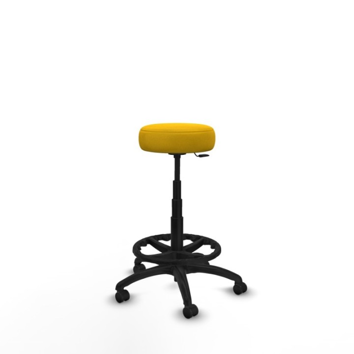 Tolosa giratorio bali amarillo base poliamida ruedas engomadas 50mm aro nailon