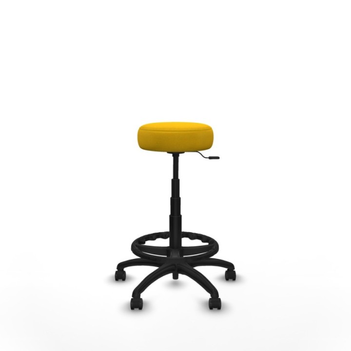 Tolosa giratorio bali amarillo base poliamida ruedas engomadas 50mm aro nailon