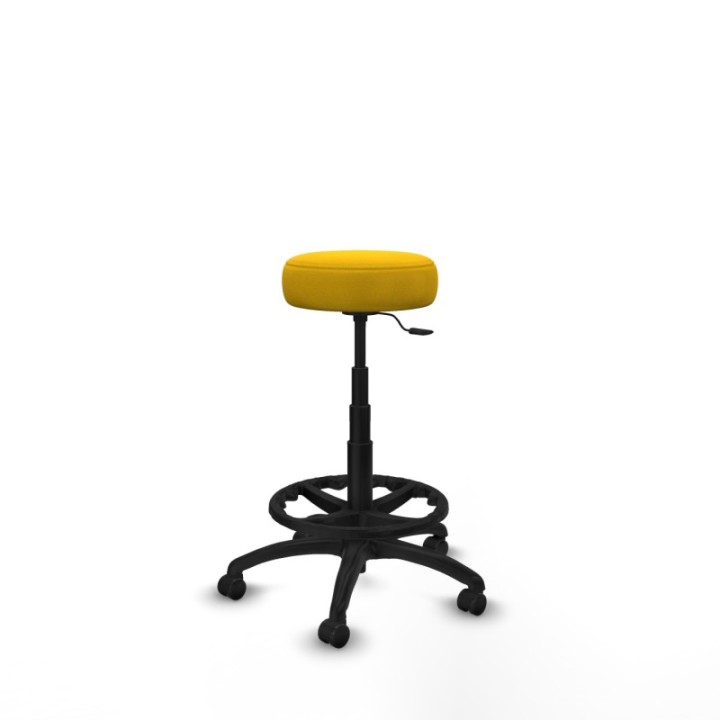 Tolosa giratorio bali amarillo base poliamida ruedas engomadas 50mm aro nailon