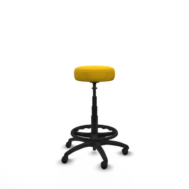 Tolosa giratorio bali amarillo base poliamida ruedas engomadas 50mm aro nailon