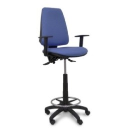 Taburete Elche S bali azul claro brazos regulables