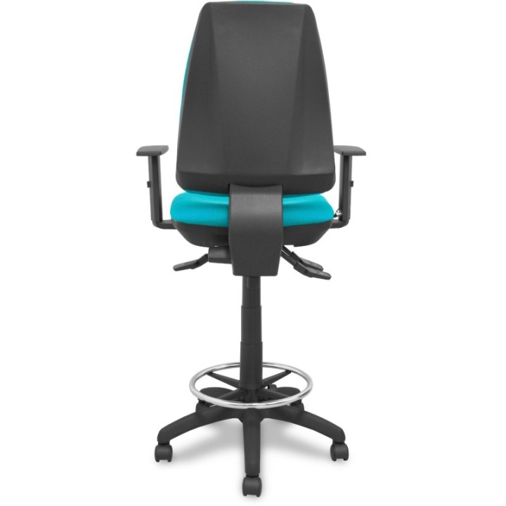 Taburete Elche S bali verde turquesa brazos regulables