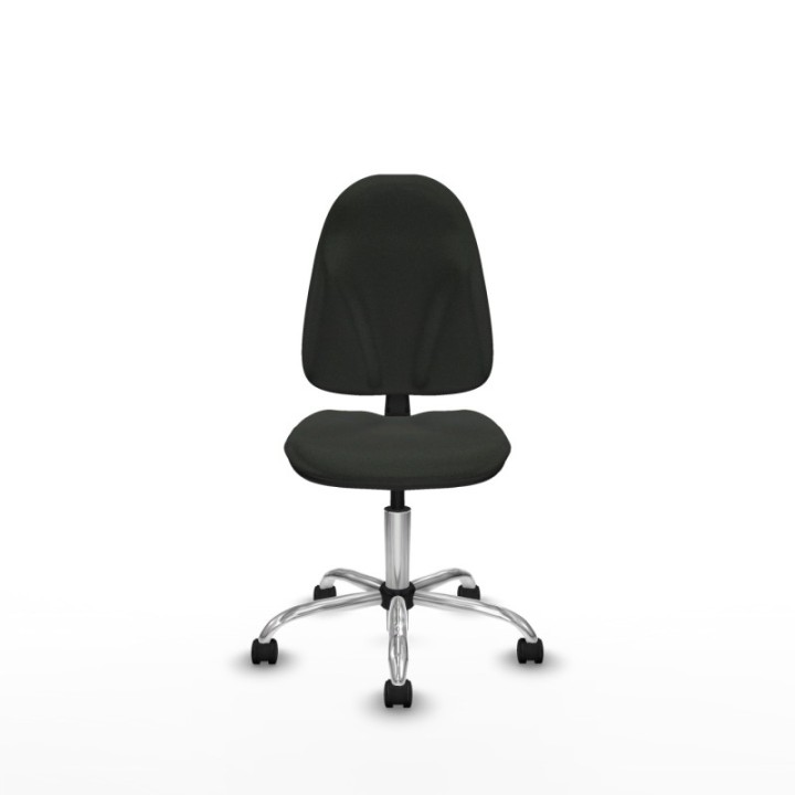 Algarra CP bali negro  base cromada ruedas nailon 50mm