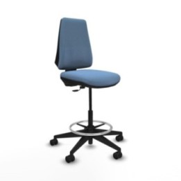 Taburete Elche CP bali azul cielo base piramidal ruedas 65mm nailon