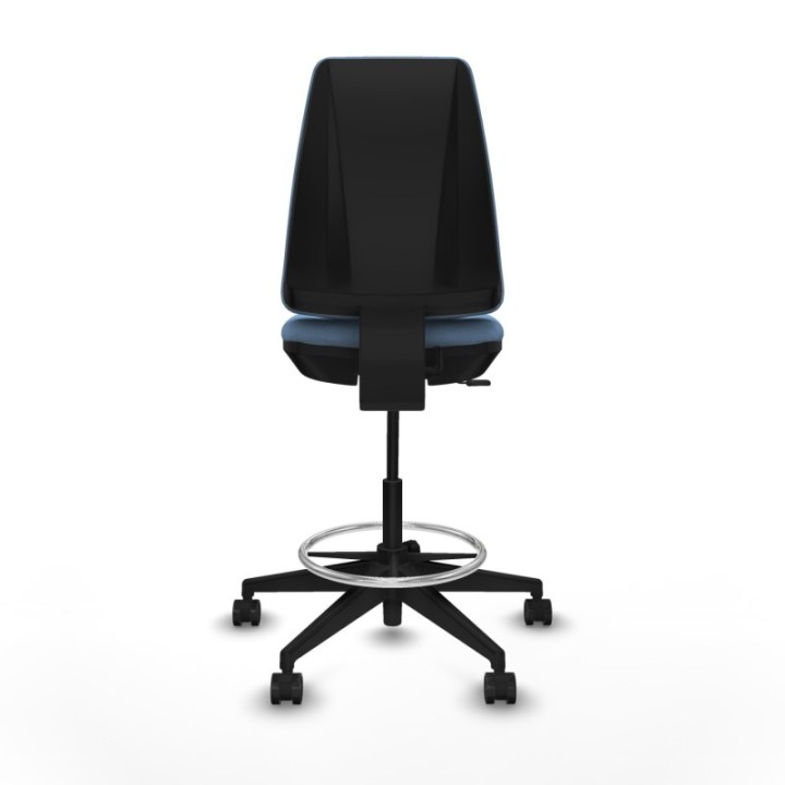 Taburete Elche CP bali azul cielo base piramidal ruedas 65mm nailon