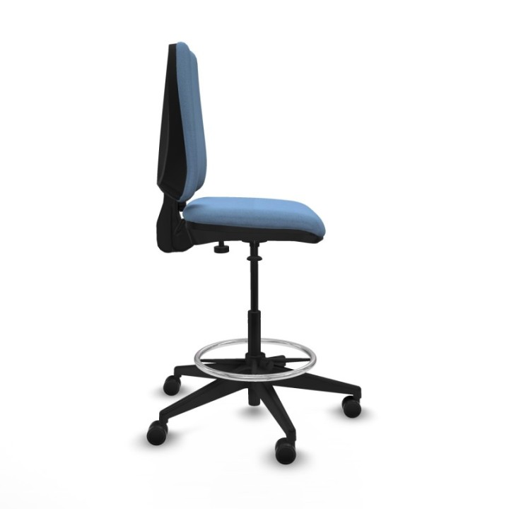 Taburete Elche CP bali azul cielo base piramidal ruedas 65mm nailon