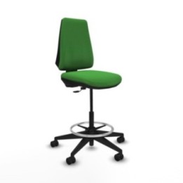 Taburete Elche CP bali verde base piramidal ruedas 65mm nailon