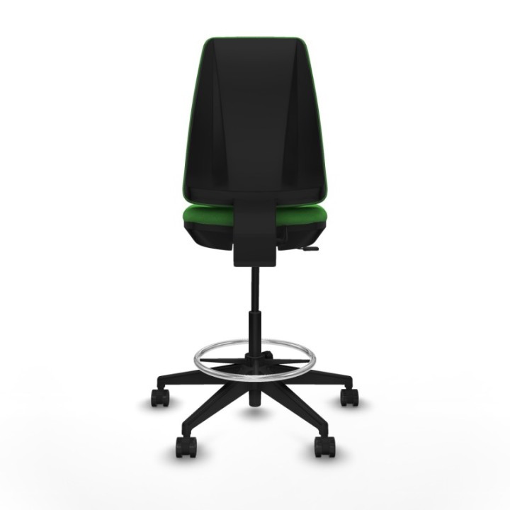 Taburete Elche CP bali verde base piramidal ruedas 65mm nailon