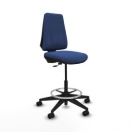 Taburete Elche CP bali azul marino base piramidal ruedas 65mm nailon