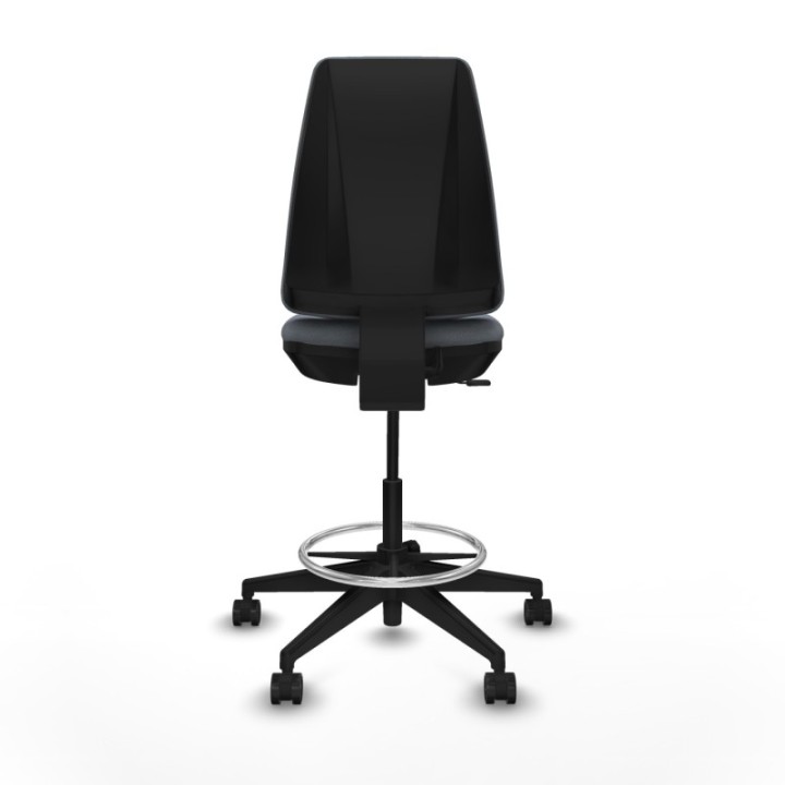 Taburete Elche CP bali gris base piramidal ruedas 65mm nailon