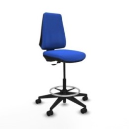 Taburete Elche CP bali azul base piramidal ruedas 65mm nailon