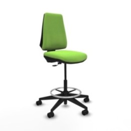 Taburete Elche CP bali pistacho base piramidal ruedas 65mm nailon