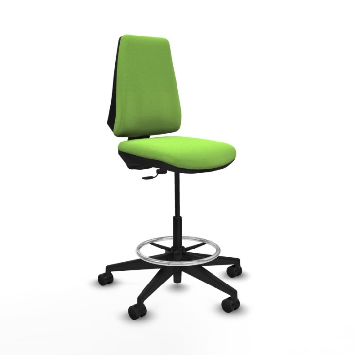 Taburete Elche CP bali pistacho base piramidal ruedas 65mm nailon