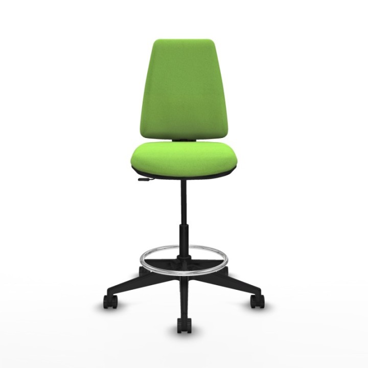 Taburete Elche CP bali pistacho base piramidal ruedas 65mm nailon