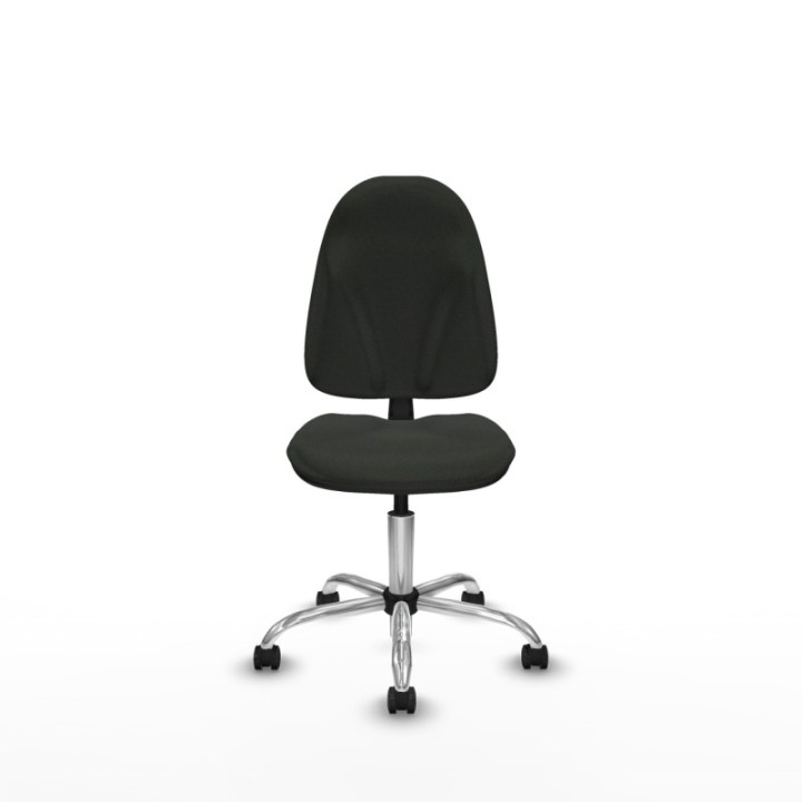 Algarra CP bali negro  base cromada ruedas engomadas 50mm