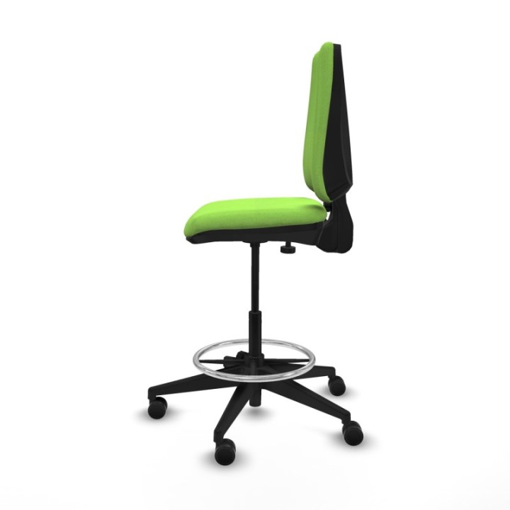 Taburete Elche CP bali pistacho base piramidal ruedas 65mm nailon