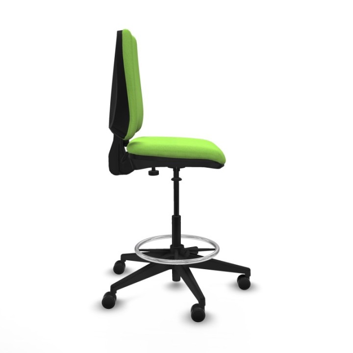 Taburete Elche CP bali pistacho base piramidal ruedas 65mm nailon