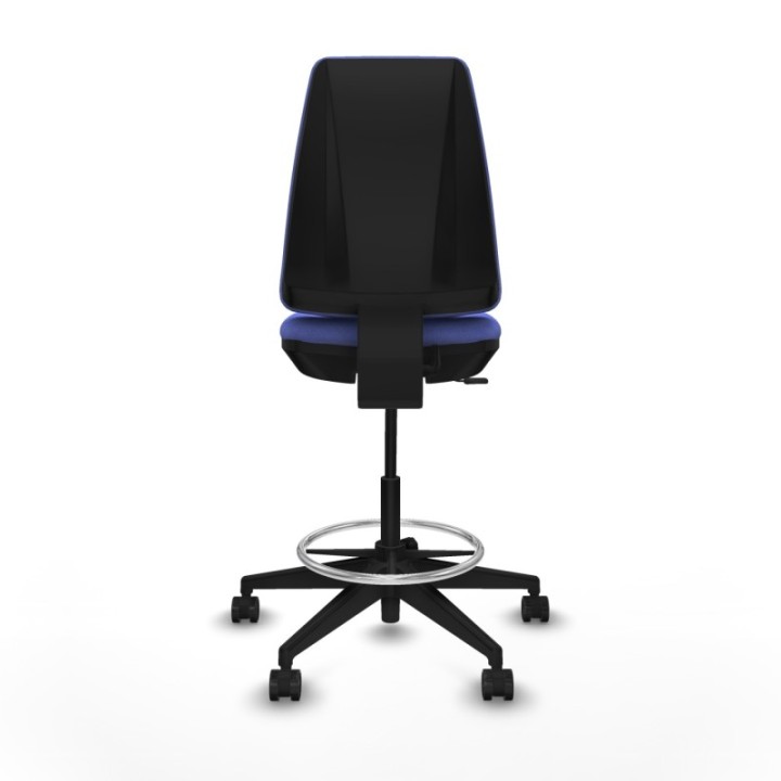 Taburete Elche CP bali azul claro base piramidal ruedas 65mm nailon