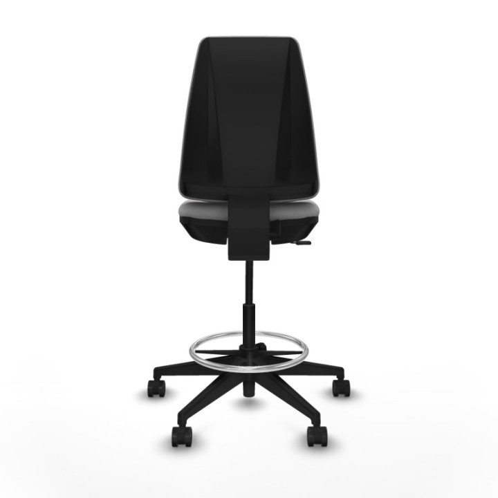 Taburete Elche CP bali gris claro base piramidal ruedas 65mm nailon